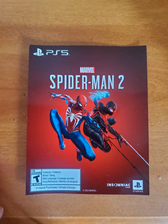Spider man 2 digital code dans Sony Playstation 5  à Sherbrooke
