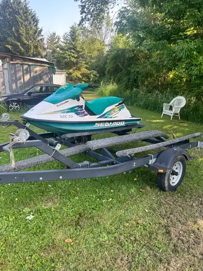 I have forsale a double Seadoo trailer in great shape no rust Lights work has jack Does need one bun...