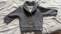 Grey Button up sweater (9-12 months)