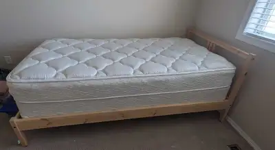 Bed Frame with box spring mattress, View more