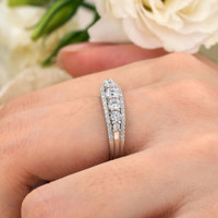 1.1 cctw Sterling Silver Eternity Ring
