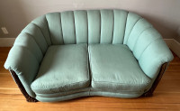 Vintage Turquoise Love Seat