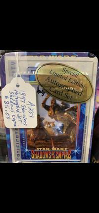 1997 Star Wars Metallic Card Set AUTOGRAPHED Showcase 319