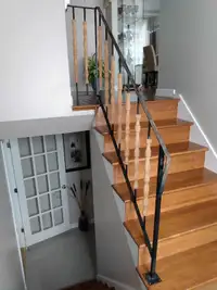 Rampe d'escalier en fer forgé UNIQUE wrought iron stair railing