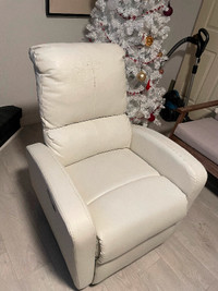 White Adjustable  Recliner Chair - Used - $75
