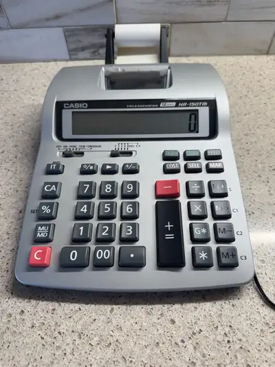 Casio Tax & Exchange HR-150TM printing calculator, View more