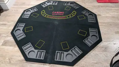 Get ready to host poker nights with this used, but in good condition, foldout poker tabletop! It fea...