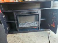Large electric fireplace mantle, good heat, nice condition!