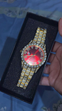 Gold Iced Out Watch