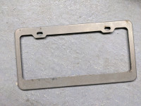 License plate frame metal bronze