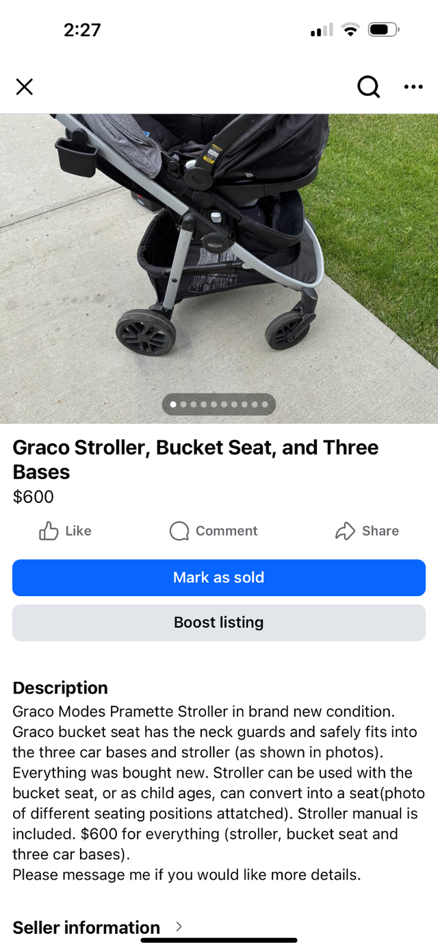 Graco Stroller, Bucket Seat & 3 Bases in Strollers, Carriers & Car Seats in Edmonton - Image 11