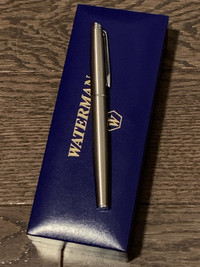 Waterman Paris Hemisphere Stainless Steel Rollerball Pen NEW