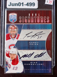 2009-10 Upper Deck Be A Player Dual Signatures Price Cammalleri