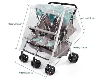 Double stroller rain cover , View more
