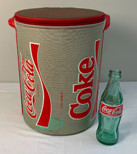 Coca-Cola Plastic Cushioned Ice Bucket Cooler With Zip Lid