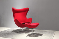 Egg Lounge Chair Chesterfield Swivel with ottoman velvet fabric 