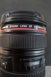 Canon EF 24-105mm f/4 L IS USM Lens and EW-38H lens hood