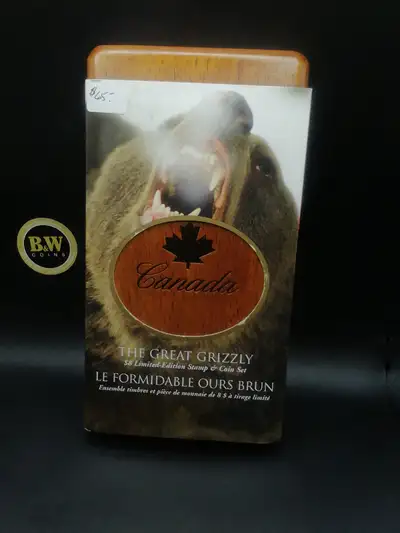 Canada The great grizzly $8 Limited-Edition stamp & coin set!!!, View more