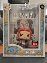 ONE PIECE Shanks Wanted Poster FUNKO with Expo 2024 sticker