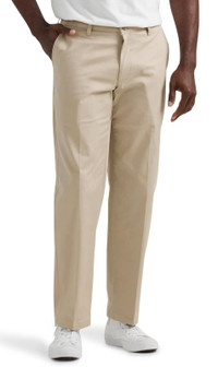Lee Men's Total Freedom Relaxed Fit Pants - Sand, 33W×29L