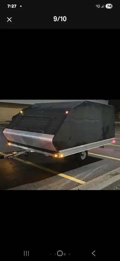 2011 10 ft Mission Snowmobile Trailer for sale. Comes with : Aluminum frame Diamond plate slush guar...