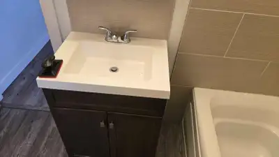 This vanity is in great condition and is a great size for a half bath or small bathroom