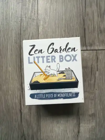 Find your inner peace with this delightful Zen Garden Litter Box, a charming desktop novelty kit des...