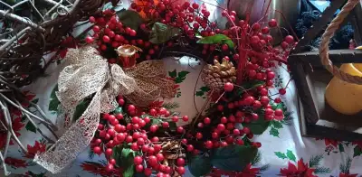  Small Artificial Xmas Wreath , View more
