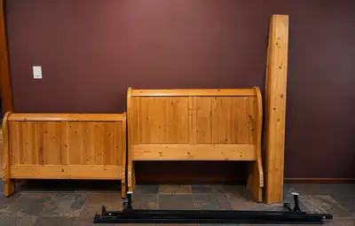 Solid Pine Twin Sleigh Bed, View more