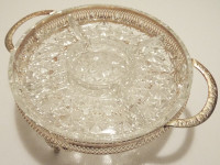 Sparkling Vintage 5-section Crystal serving dish