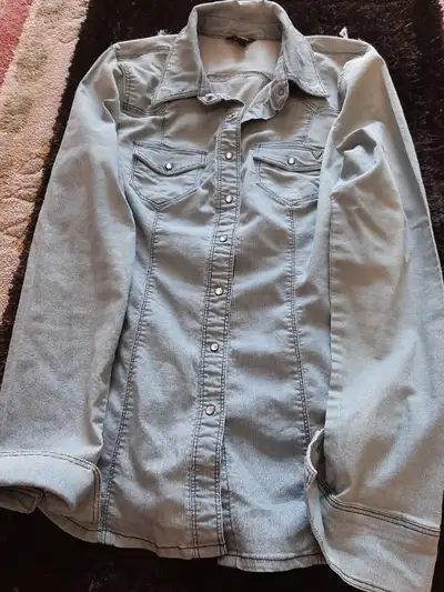 This  Guess M dress long sleeve Jean top, View more