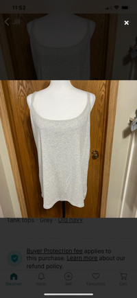 Plus size grey lace tank top 