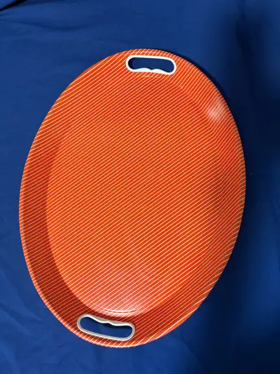 Mywatt Orange Oval Metal Serving Tray, View more