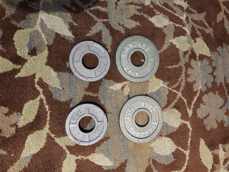 Olympic 2" weight plates 2.5 lbs X 4 8 OBO Exercise Equipment