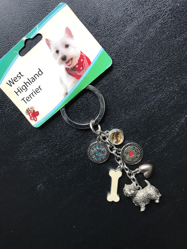 New, “West Highland Terrier” 3 D Metal Dog Keychain in Arts & Collectibles in Bedford - Image 2