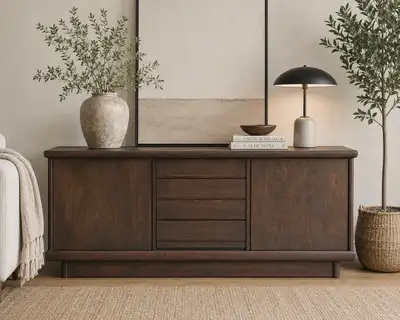 ✨ Nordic Mid Century Modern Credenza | Sideboard | Media Console, View more