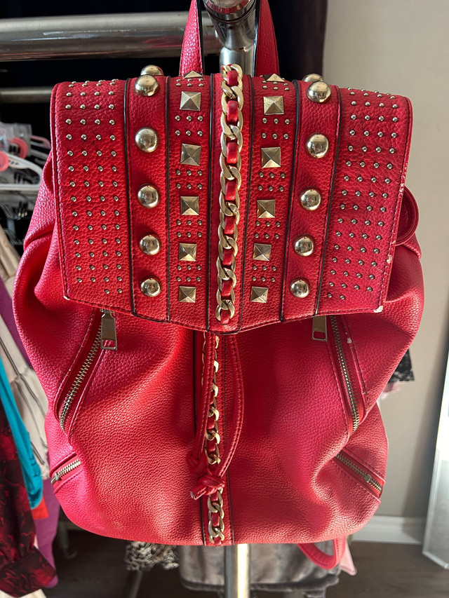 Red Leather Backpack in Women's - Bags & Wallets in Norfolk County
