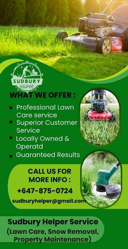 Lawn Care Service & Property Maintenance in Sudbury Area in Lawn, Tree Maintenance & Eavestrough in Sudbury