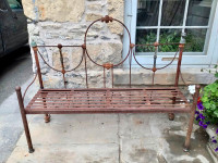 Antique Iron Garden Bench