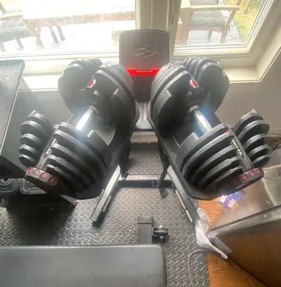 bowflex 1090 adjustabke dumbbells , View more