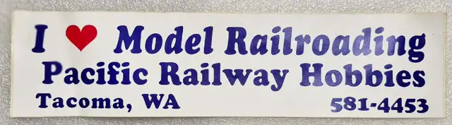 MODEL RAILROADING BUMPER STICKER in Hobbies & Crafts in Edmonton - Image 2