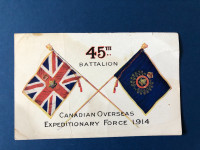 CEF WW1,  45th Battalion Post card