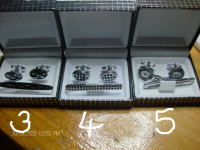 stainless steel cuff links brand new never used. firm