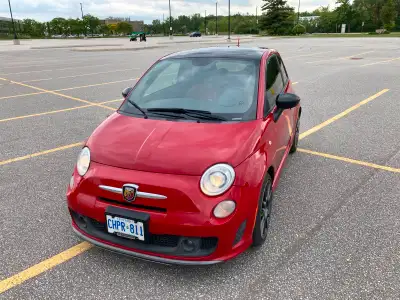 2013 Fiat 500 Abarth in Rosso Corsa Red. 102917 km currently. Has Safety Certificate Some minor mods...