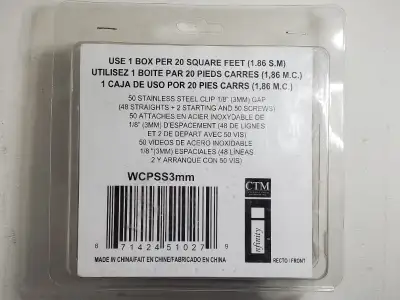 CTM Infinity stainless steel clips set 100pcs/attaches composite, View more