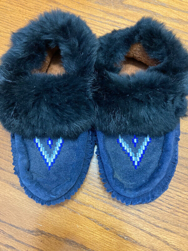 Used, Kids moccasin mukluk slippers for sale  