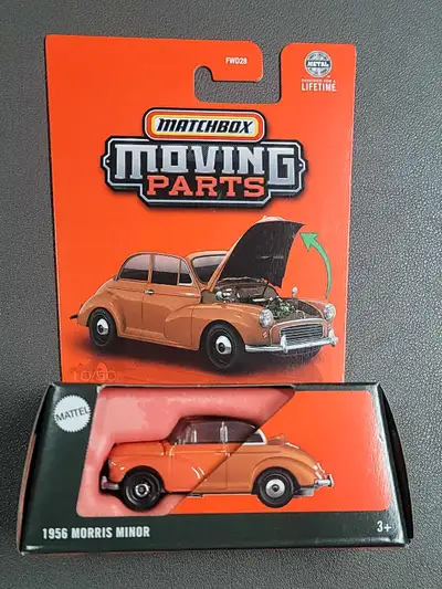 This brand new, in-box Matchbox Moving Parts 1956 Morris Minor is a highly detailed diecast model ca...