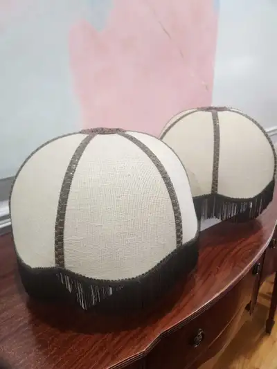 Vintage pair of Tassel Lampshade MCM, View more