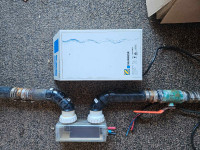 Pool filter, salt water chlorinator and pool pump