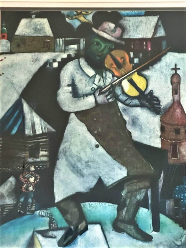 Superbe grand tableau sous verre d’une oeuvre de M Chagall 29/33 dans Art et objets de collection  à Ville de Montréal - Image 3
